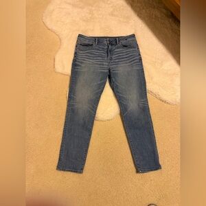American Eagle Outfitters Straight-Leg Medium Blue Jeans